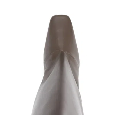 Coperni Bridge 95 Leather Knee-high Boots In Neutral