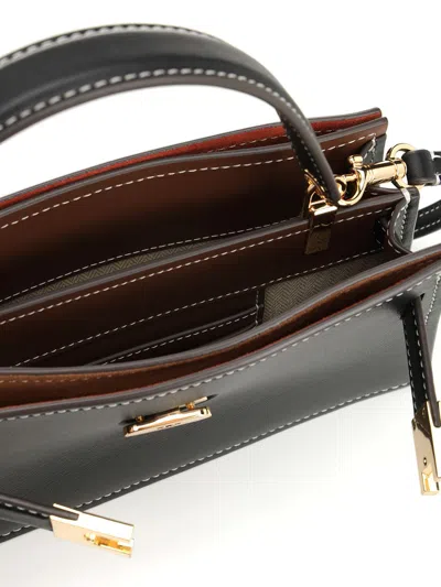 Tory Burch Lee Radziwill Pebble Mini Top Handle Handbags Black