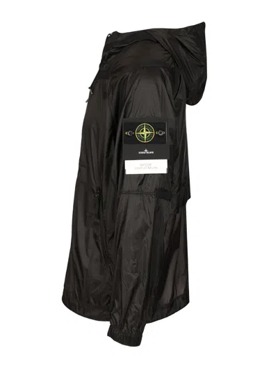 Stone Island Light Hooded Jacket Coats Grey In Gray