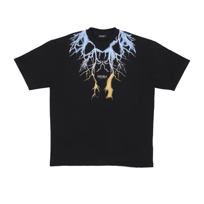 Phobia Men's Bicolor Lightning Print Tee Black T-shirt In Black