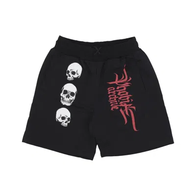 Phobia Men's Tracksuit Shorts Triple Skull Print Shorts Black/red In Black