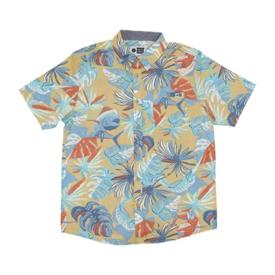 Salty Crew Men's Short Sleeve Shirt Large Kine Woven Shirt Seaweed In Multi