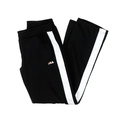 Fila Women's Victoria Buttoned Track Fleece Tracksuit Pants In Black
