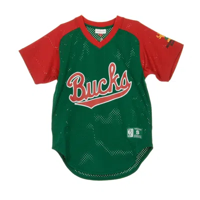 Mitchell & Ness Men's Nba Final Seconds Mesh V-neck Jersey Milbuc In Green