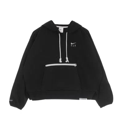 Nike Women's Lightweight Hoodie W Dri Fit Standard Issue Po Hoodie Black/pale Ivory In Black