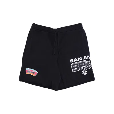 Mitchell & Ness Men's Tracksuit Shorts Nba Game Day French Terry Short Hardwood Classics Saaspu Original Team Colors In Black