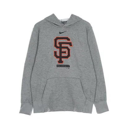 Nike-mlb Men's Hoodie Mlb Logo Therma Performance Pullover Hoodie Safgia Dark Gray Heather