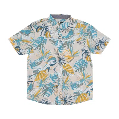 Salty Crew Men's Short Sleeve Shirt Large Kine Woven Shirt Natural In Neutral