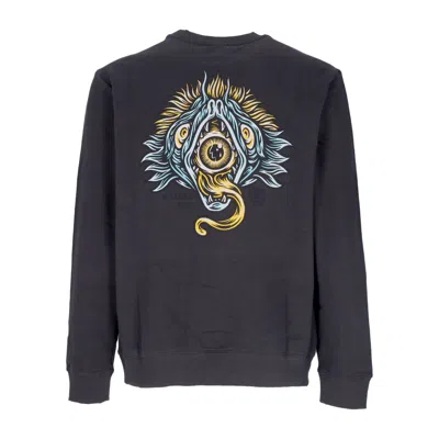 Element The Eye Crewneck X Timber Men's Lightweight Crewneck Sweatshirt Off Black In Black