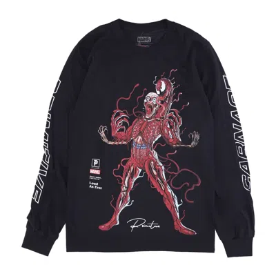 Primitive Carnage Men's Long Sleeve T-shirt L/s Tee X Marvel In Black