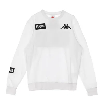 Kappa Authentic La Bazya Men's Crewneck Sweatshirt White/white/black In White