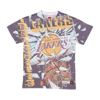 Mitchell & Ness Men's T-shirt Nba Big Face 6.0 Tee Hardwood Classics Loslak In Purple