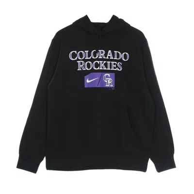 Nike-mlb Men's Hoodie Mlb Team Lettering Club Pullover Hoodie Colroc Black