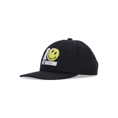 Market Flat Brim Men's Cap Smiley Haters 5-panel Hat Vintage Black