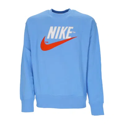 Nike Men's Lightweight Crewneck Sweatshirt Sportswear Trend Fleece Crew University Blue In Blue