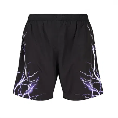 Phobia Lightning Swimwear Men's Swim Shorts Black/purple In Black