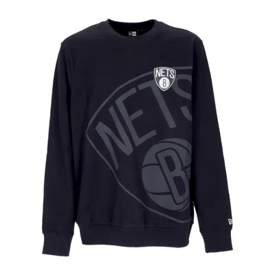 New Era Men's Lightweight Crewneck Sweatshirt Nba Washed Pack Graphic Crewneck Bronet Black In Black
