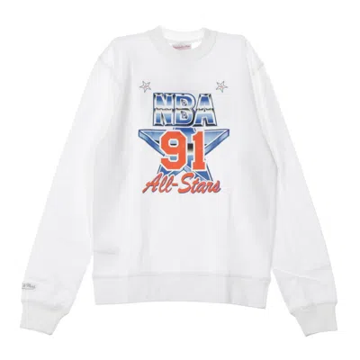 Mitchell & Ness Men's Crew Neck Sweatshirt Asg Crew Fleece All Star East 1991 White In White