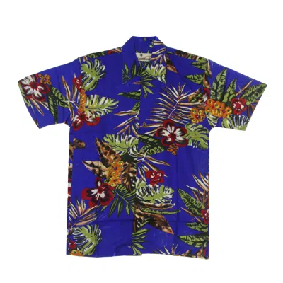 Karmakula Hawaiian Shirt Paris Blue Men's Short Sleeve Shirt