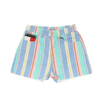 Tommy Hilfiger Women's Stripe Short Light Powdery Blue/stripe Shorts