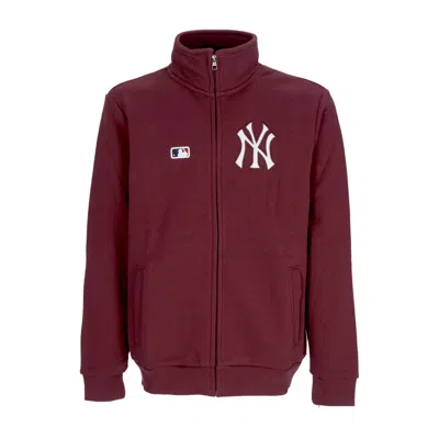 47 Brand Mlb Islington Track Jacket Neyyan Men's High Neck Sweatshirt In Burgundy