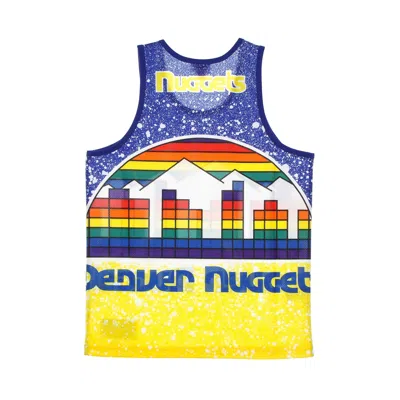 Mitchell & Ness Basketball Type Men's Tank Top Nba Jumbotron Sublimated Mesh Tank Hardwood Classics Dennug Yellow/or In Multi