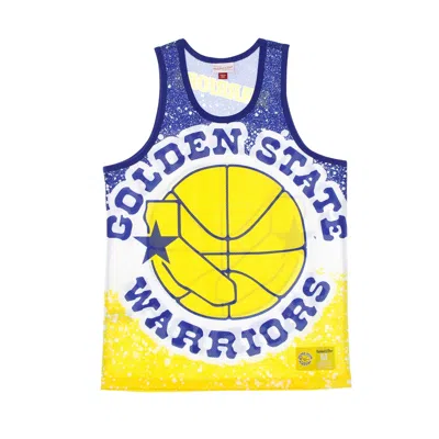 Mitchell & Ness Basketball Type Men's Tank Top Nba Jumbotron Sublimated Mesh Tank Hardwood Classics Golwar Yellow/or In Multi