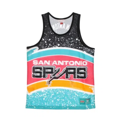 Mitchell & Ness Basketball Type Men's Tank Top Nba Jumbotron Sublimated Mesh Tank Hardwood Classics Saaspu Teal/orig In Multi