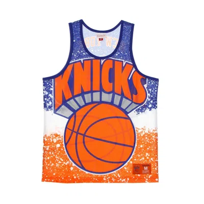 Mitchell & Ness Basketball Type Men's Tank Top Nba Jumbotron Sublimated Mesh Tank Hardwood Classics Neykni Dark Oran In Orange