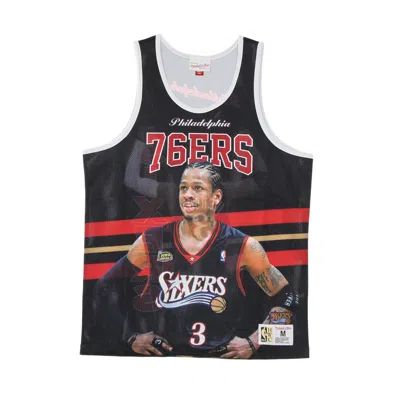 Mitchell & Ness Men's Basketball Tank Top Nba Behind The Back Tank Allen Iverson Hardwood Classics Phi76e Black In Black