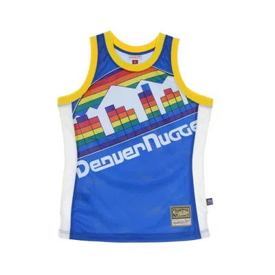Mitchell & Ness Basketball Type Men's Tank Top Nba Big Face Blown Out Fashion Jersey Hardwood Classics Dennug Royal/ In Blue
