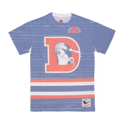 Mitchell & Ness Men's T-shirt Nfl Jumbotron 3.0 Sublimated Tee Denbro Multi/white In Blue