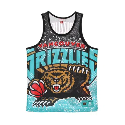Mitchell & Ness Basketball Type Men's Tank Top Nba Jumbotron Sublimated Mesh Tank Hardwood Classics Vangri Teal/orig In Blue