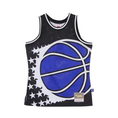 Mitchell & Ness Basketball Type Men's Tank Top Nba Big Face Blown Out Fashion Jersey Hardwood Classics Orlmag Black/ In Multi