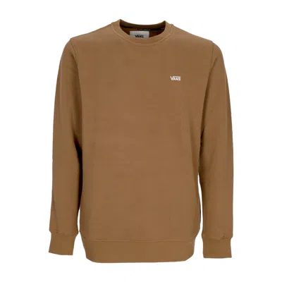 Vans Men's Comfycush Crew Fleece Sepia Crew Neck Sweatshirt In Brown