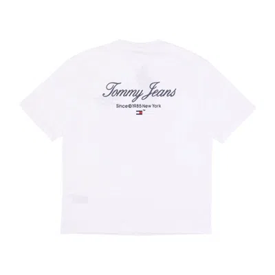 Tommy Hilfiger Men's Oversized Tj Serif Luxe Tee White T-shirt In White