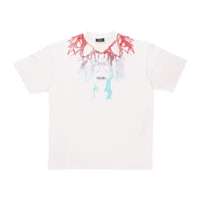 Phobia Men's Bicolor Lightning Print Tee White T-shirt In White