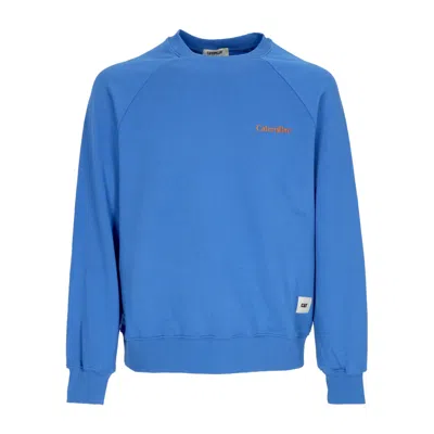 Caterpillar Men's Lightweight Crewneck Sweatshirt Raglan Crewneck Skydiver In Blue