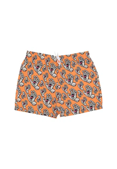 Santa Cruz Hands All Over Swimshort Apricot Men's Swim Shorts In Yellow