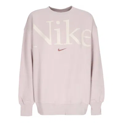 Nike W Sportswear Women's Crewneck Sweatshirt Phoenix Fleece Oversized Logo Crewneck Platinum Violet/smok