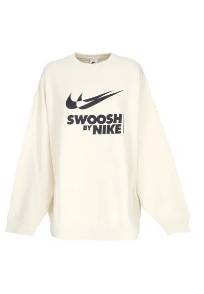 Nike W Sportswear Women's Crewneck Sweatshirt Swoosh Big Logo Crewneck Coconut Milk/black