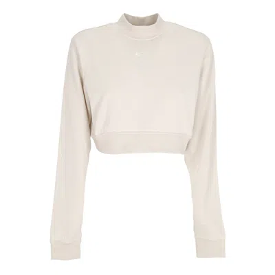 Nike Women's Lightweight Turtleneck Cropped Sweatshirt W Sportswear Chill French Terry Crop Crewneck Lt O