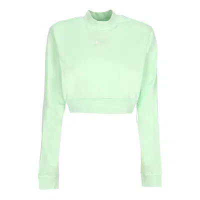 Nike Women's Lightweight Turtleneck Cropped Sweatshirt W Sportswear Chill French Terry Crop Crewneck Vapo