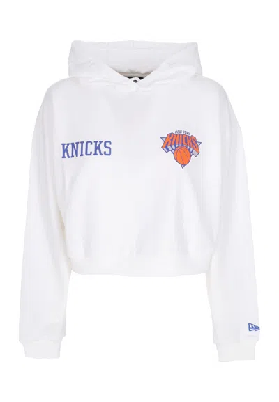 New Era Women's Lightweight Cropped Hoodie Nba Team Logo Crop Hoodie Neykni White/blue In White