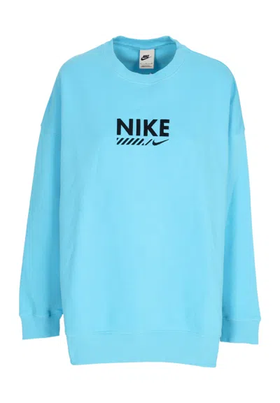 Nike W Sportswear Fleece Oversized Gls Crewneck Baltic Blue Women's Crewneck Sweatshirt
