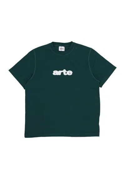 Arte Men's Shirt Blur Embroidery Tee Green In Gray