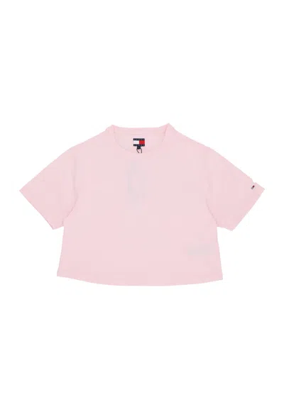 Tommy Hilfiger T-shirt Corta Donna W Tonal Crest Tee Precious Pink