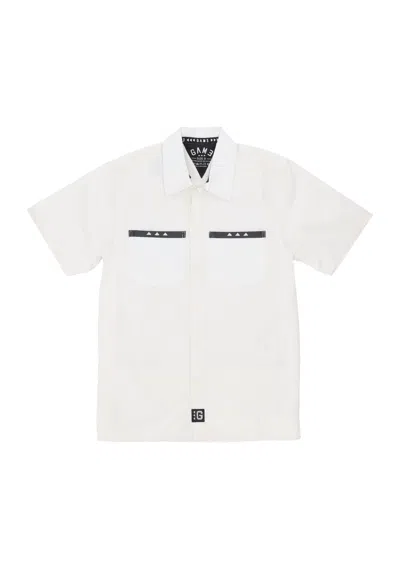 Game Short Sleeve Shirt Chicano Work Shirt White In White