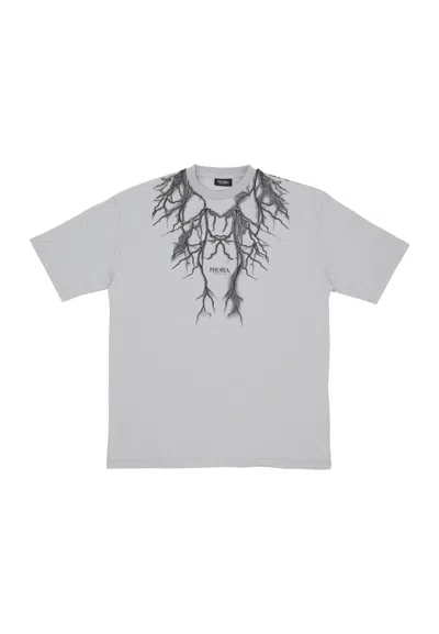Phobia Men's Shirt Black Lightning Tee Grey In Gray