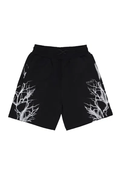 Phobia Men's Shorts Reflective Lightning Shorts Black In Black